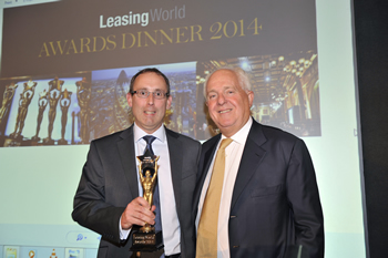 Duncan Hillis (DLL) receiving the award from Lord Mitchell.
